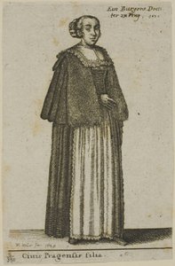 Prag flicka av Wenceslaus Hollar