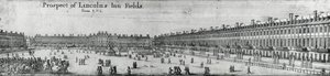 Prospekt av Lincolns Inn Fields, ca 1650 av Wenceslaus Hollar