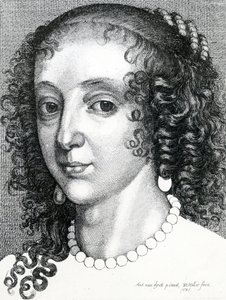 Drottning Henrietta Maria, 1641 av Wenceslaus Hollar