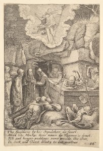 Uppståndelse, 1625-77. av Wenceslaus Hollar