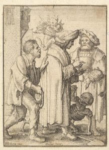 Rich Man, från Dödsdansen, 1651. av Wenceslaus Hollar