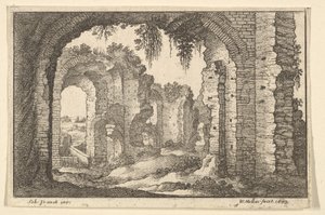 Romerska ruiner, 1673. av Wenceslaus Hollar