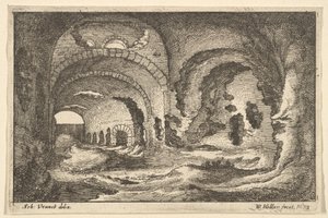 Romerska lämningar i Tivoli, 1673. av Wenceslaus Hollar