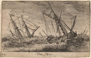 Havsscen av Wenceslaus Hollar