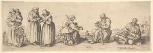 Sex tiggare, män och kvinnor, 1630. av Wenceslaus Hollar