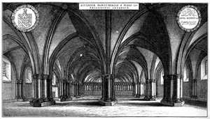 St Faiths Church i kryptan i gamla St Pauls Cathedral, London, 1657 1892. av Wenceslaus Hollar