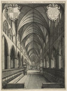 St Pauls kör av Wenceslaus Hollar