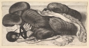 Stilleben med en grupp muffar, ett par handskar, fläktar, mask och två halsdukar, 1647. av Wenceslaus Hollar