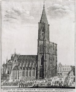 Katedralen i Strasbourg, 1645 av Wenceslaus Hollar