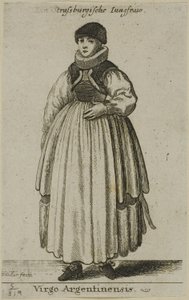 Strasbourg kvinna av Wenceslaus Hollar
