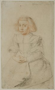 Studie av en sittande flicka, 1635 av Wenceslaus Hollar