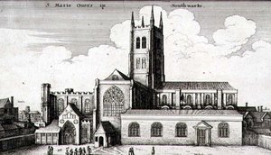 The Cathedral Church of St. Saviour and St. Mary Overie, Southwark av Wenceslaus Hollar