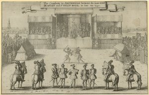 Striden i Smithfield mellan samma John de Astley och Sir Philip Boyle av Wenceslaus Hollar