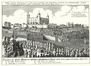 Avrättningen av Thomas Wentworth, 1:e earl av Strafford, 1641 av Wenceslaus Hollar