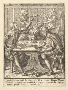The Gamesters, från Dödsdansen, 1651. av Wenceslaus Hollar