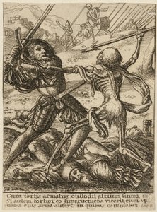 Riddaren och döden, från Dödsdansen av Wenceslaus Hollar