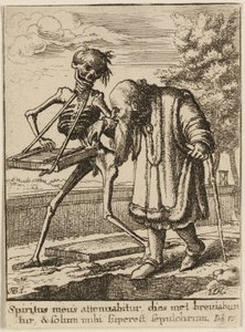 Gubben och döden av Wenceslaus Hollar