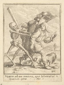 Pedlaren, från Dödsdansen, 1651. av Wenceslaus Hollar