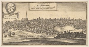 The Prospect of Bermingham, från Ravenshurst neare London-road på den sydöstra delen..., 1625-77. av Wenceslaus Hollar