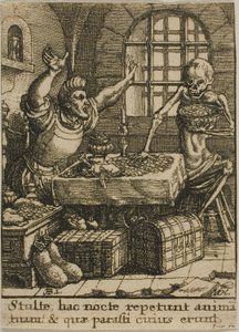 Den rike mannen och döden av Wenceslaus Hollar