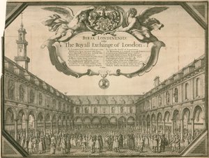 Royal Exchange, London av Wenceslaus Hollar