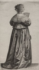 Engelska kvinnors flera vanor, från adeln till landets kvinnor..., 1639. av Wenceslaus Hollar