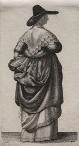 Engelska kvinnors flera vanor, från adeln till landets kvinnor..., 1640. av Wenceslaus Hollar