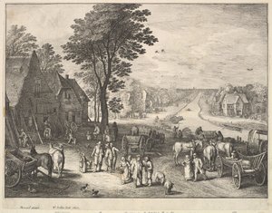 Den raka kanalen, 1650. av Wenceslaus Hollar