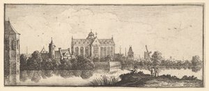 Kyrkan vid vattnet, 1625-77. av Wenceslaus Hollar