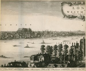 Utsikten över London och Westminster från Lambeth av Wenceslaus Hollar