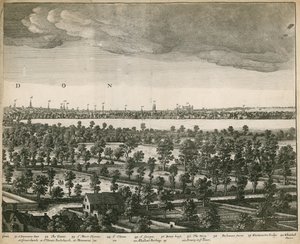 Utsikten till London och Westminster hämtad från Lambeth av Wenceslaus Hollar