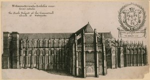 Den södra utsikten av Conventual Church of Westminster, London av Wenceslaus Hollar