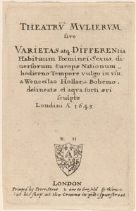Theatre of Women: Titelsida, 1643. av Wenceslaus Hollar