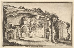 Thermaru of Diocletianus Ruina Baths of Diocletianus, 1651 av Wenceslaus Hollar