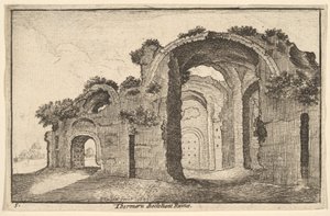 Thermaru of Diocletianus Ruina Baths of Diocletianus, 1651 av Wenceslaus Hollar