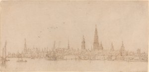 Utsikt över Antwerpen av Wenceslaus Hollar