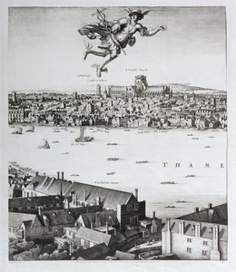 View of London, publicerad 1647 (faksimilkopia) (detalj) av Wenceslaus Hollar
