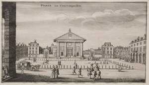 Utsikt över London: Piazza i Covent Garden av Wenceslaus Hollar