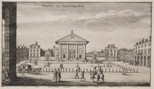Utsikt över London: Piazza i Covent Garden. av Wenceslaus Hollar