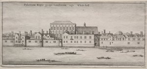 Utsikt över London: Whitehall från floden av Wenceslaus Hollar