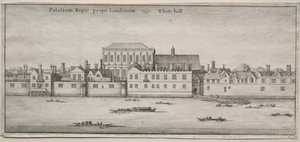 Utsikt över London: Whitehall från floden. av Wenceslaus Hollar