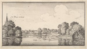 Utsikt över landsbygden nära Albury, Surrey, 1645. av Wenceslaus Hollar