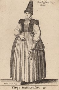 Jungfru av Basel, 1644. av Wenceslaus Hollar