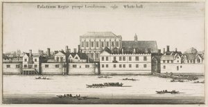 Whitehall från floden av Wenceslaus Hollar