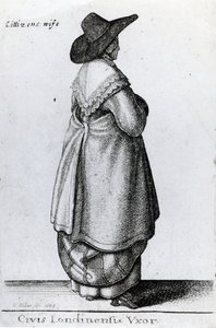 Hustru till en medborgare i London, 1643 av Wenceslaus Hollar