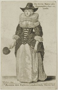 Hustru till borgmästaren i London av Wenceslaus Hollar