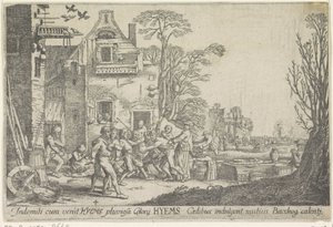 Vinter Hyems (titel på objekt) The Four Seasons (serietitel) av Wenceslaus Hollar