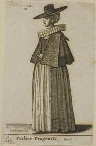 Kvinna från Prag av Wenceslaus Hollar