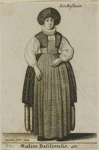 Kvinna från Basel av Wenceslaus Hollar