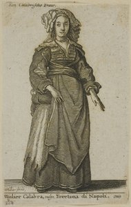 Kvinna från Kalabrien av Wenceslaus Hollar